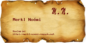 Merkl Noémi névjegykártya